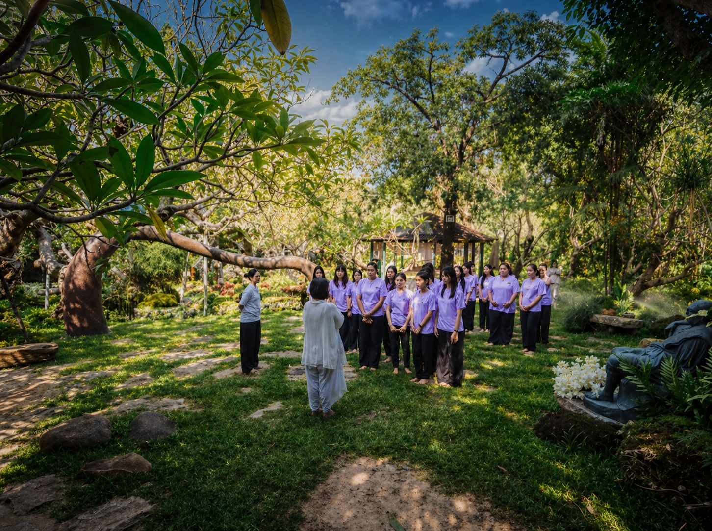 บรรยากาศการสอนกลางแจ้ง ใกล้ชิดธรรมชาติ